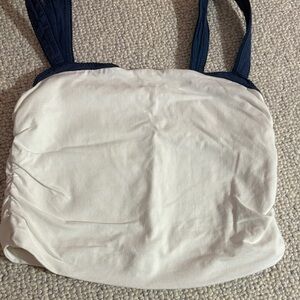 Free People Cream and Navy Tank Top